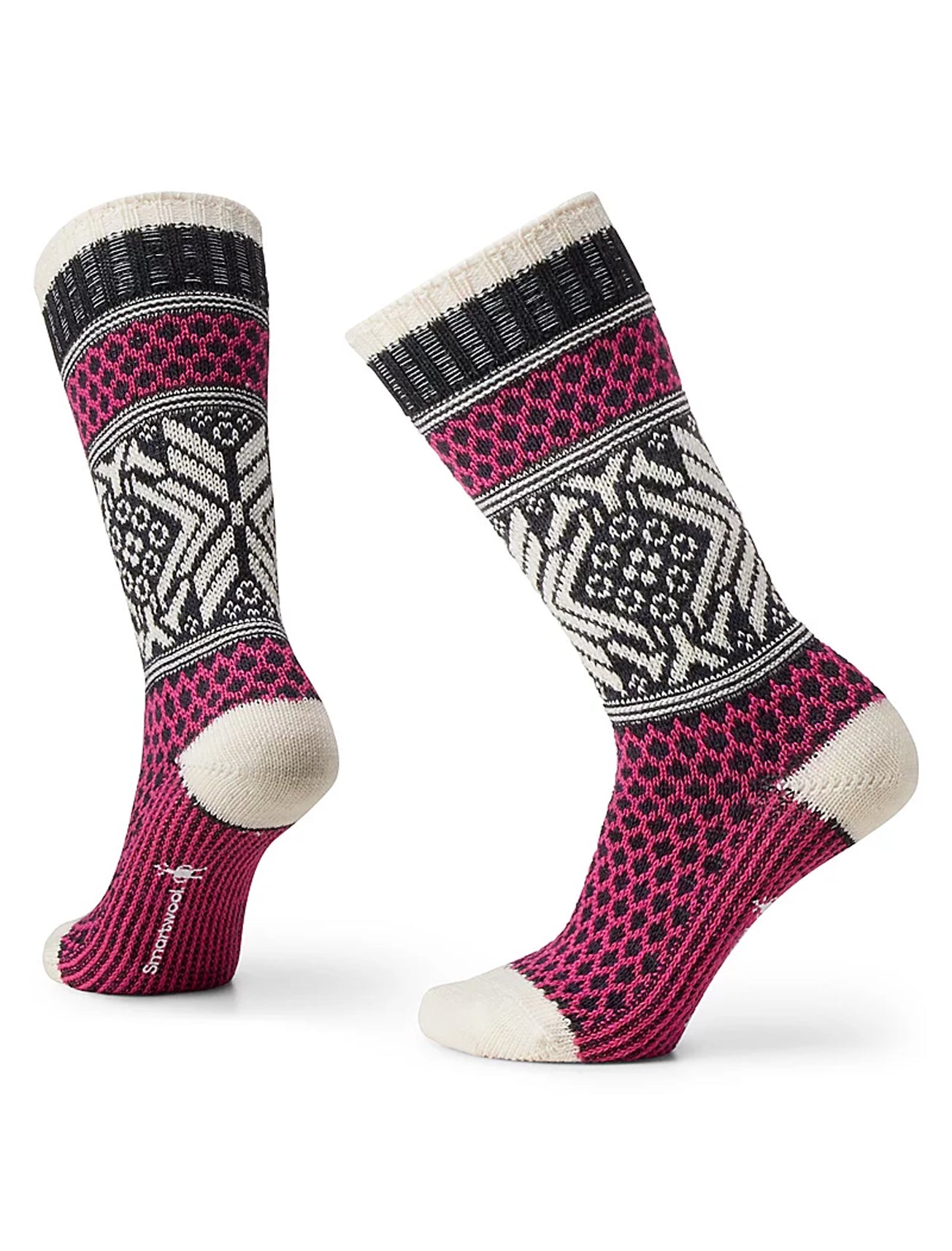Smartwool Everyday Popcorn Snowflake Pattern Crew, Charcoal