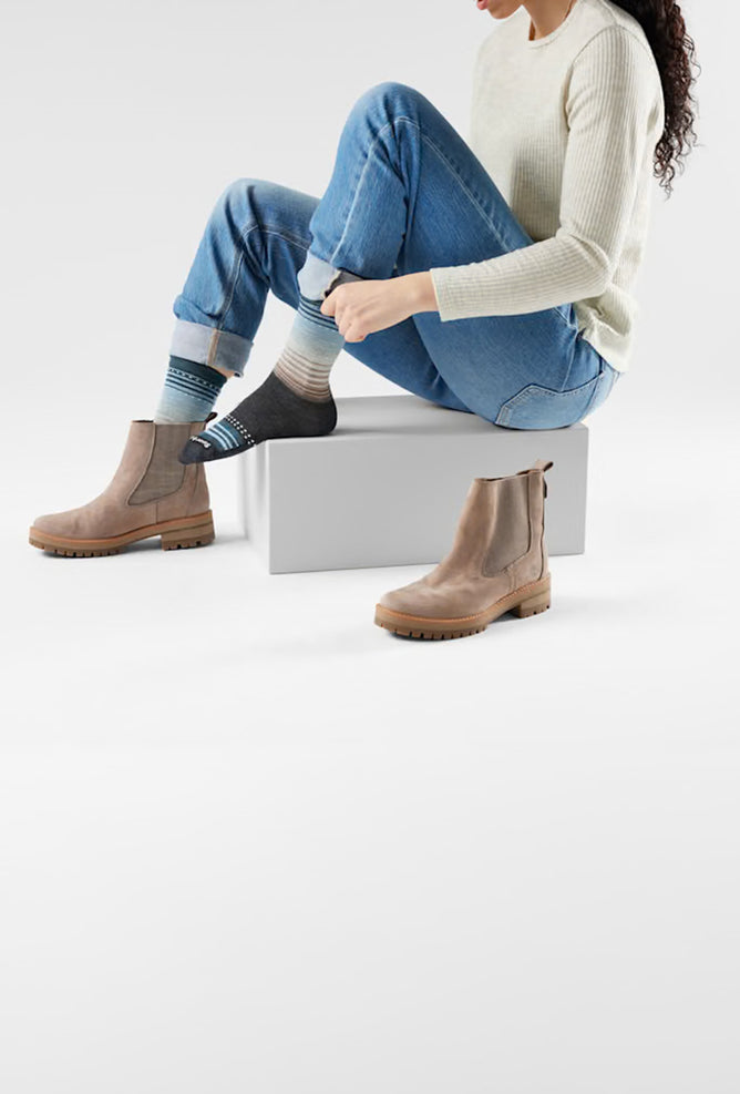 Smartwool Everyday Stitch Stripe Crew Socks, Charcoal/Ash