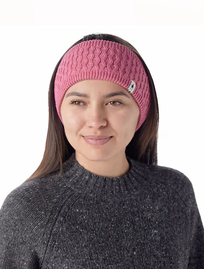 Smartwool Fleece Lined Headband, Garden Pink Heather