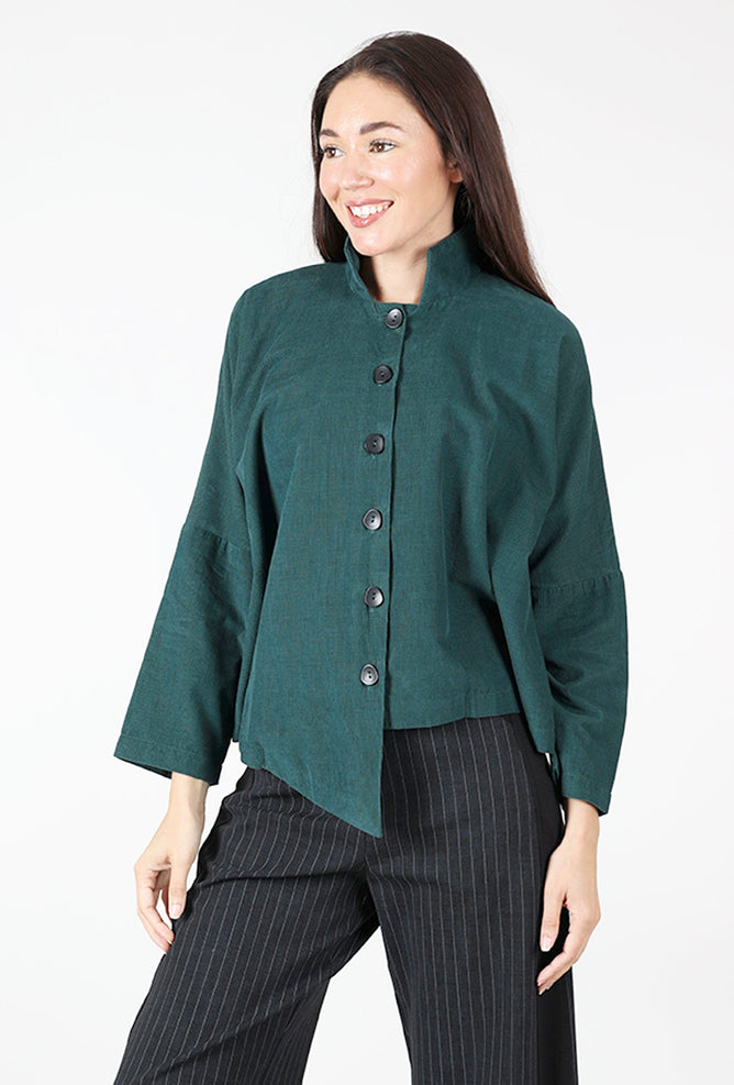 M Square Corduroy Point Shirt, Teal