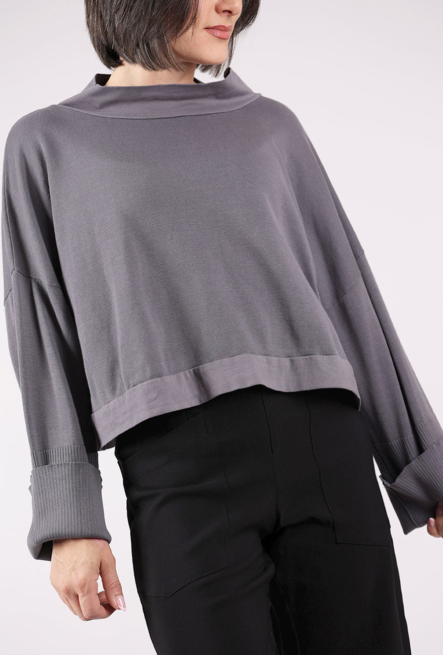 Cynthia Ashby Ardent Top, Light Charcoal