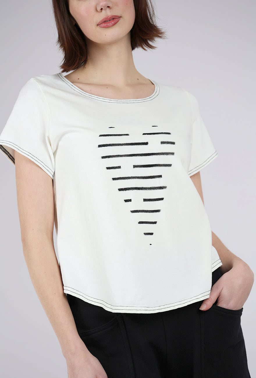 Cynthia Ashby Graphic Spring Tee, Natural