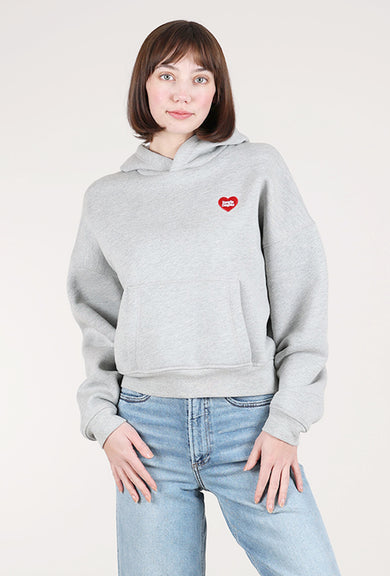 Favorite Daughter The FD Heart Hoodie, Heather Gray