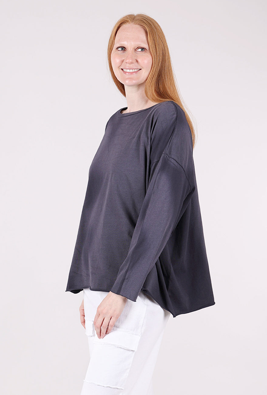 Planet Overdyed Boxy Tee, Midnight