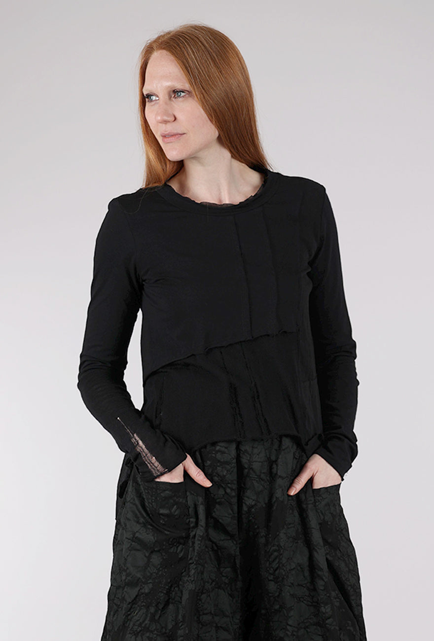 Studio B3 Onita Patchwork Tunic, Black
