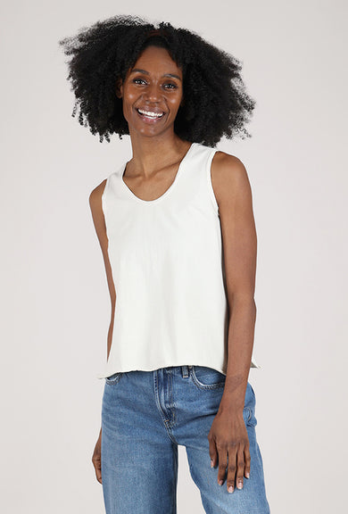 Cynthia Ashby Slim Knit Tank, Parchment