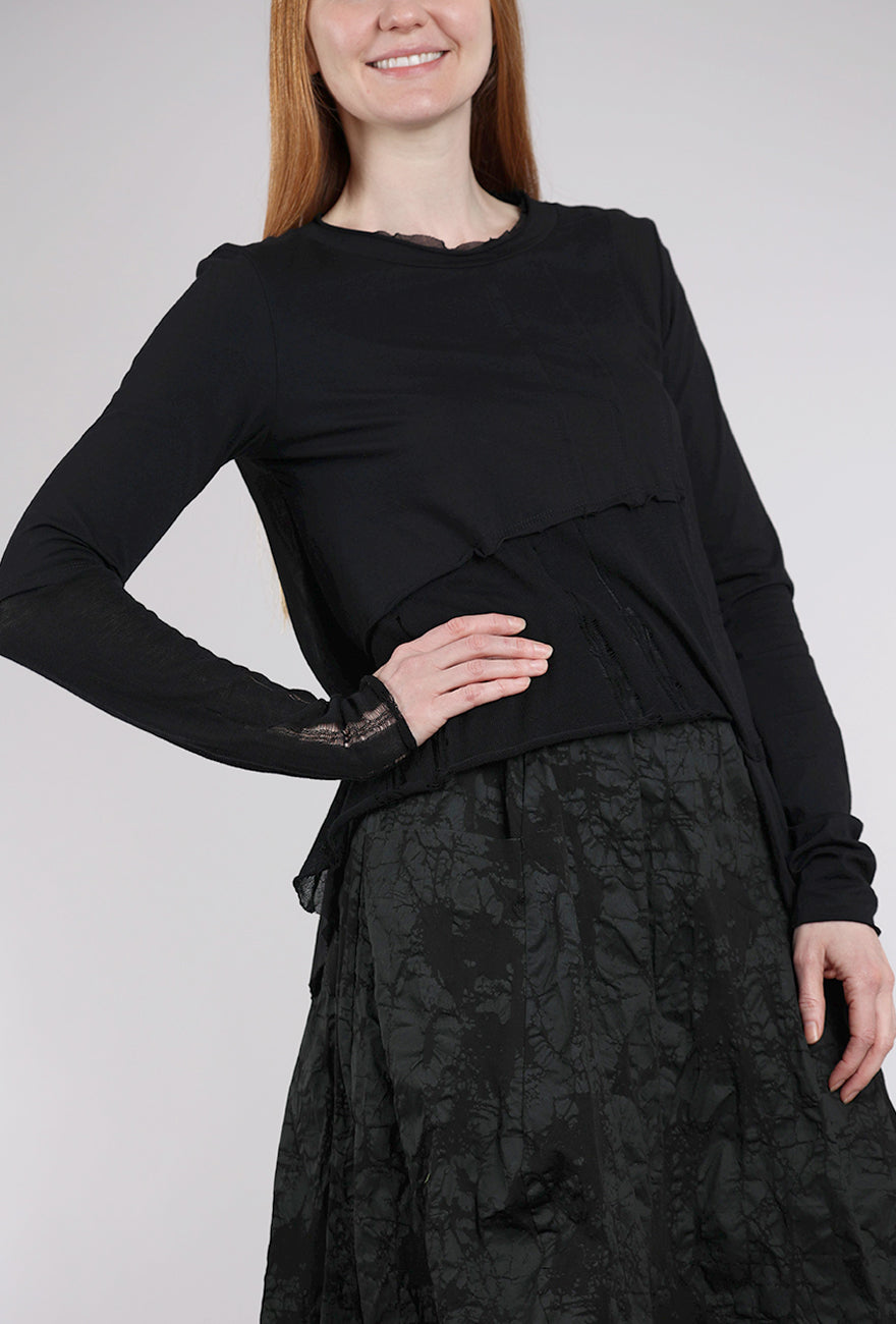 Studio B3 Onita Patchwork Tunic, Black