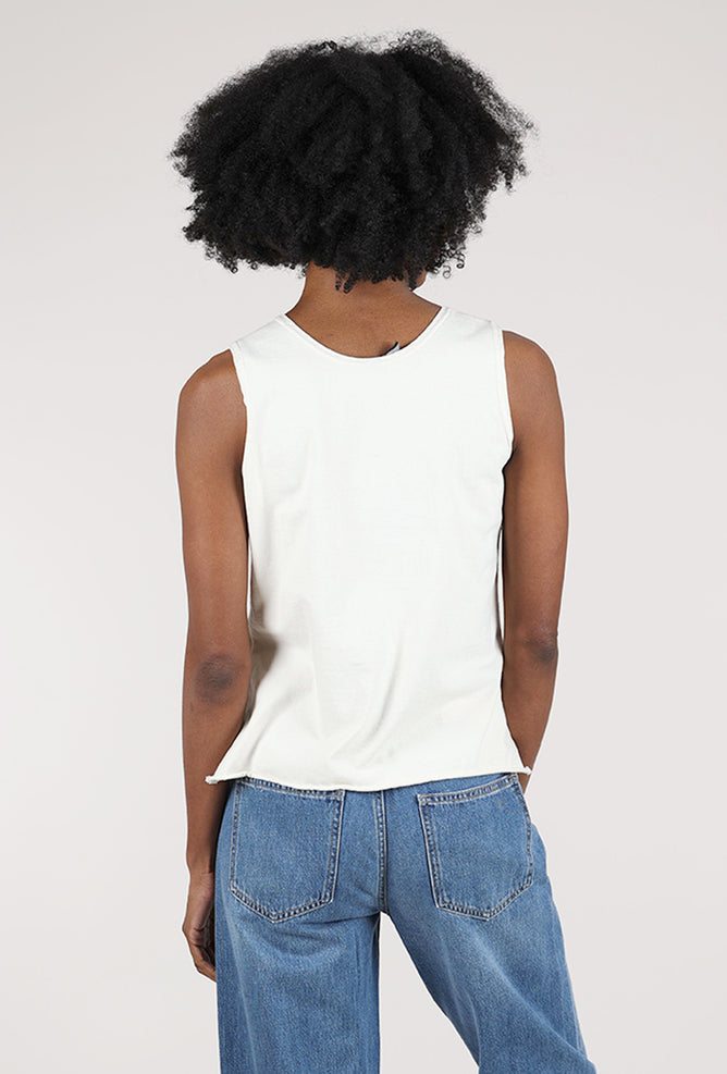Cynthia Ashby Slim Knit Tank, Parchment