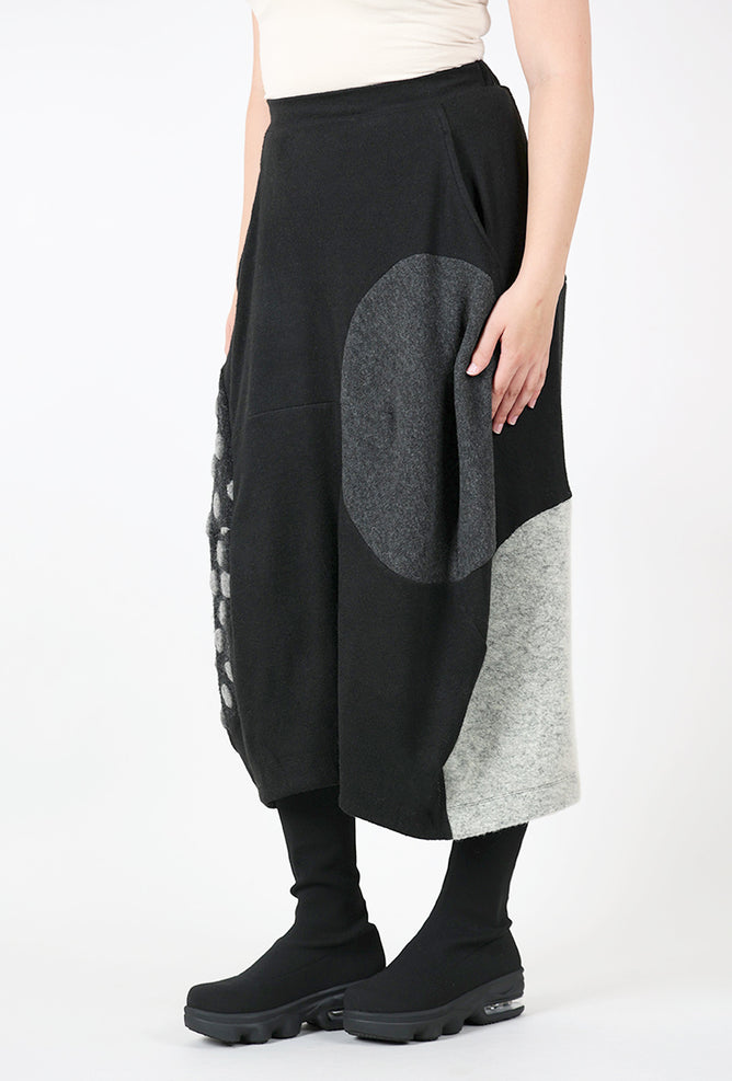 Alembika Plush Mix Textile Skirt, Storm