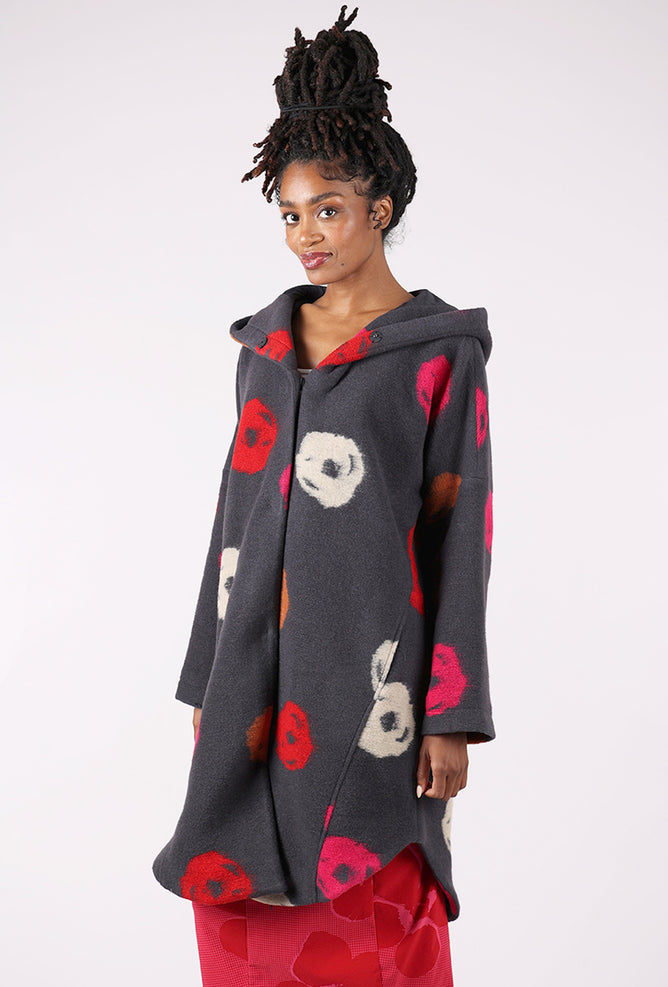 Noen Dotty Dot Coat, Charcoal