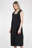 Luukaa Lapel Overlay Dress, Black 
