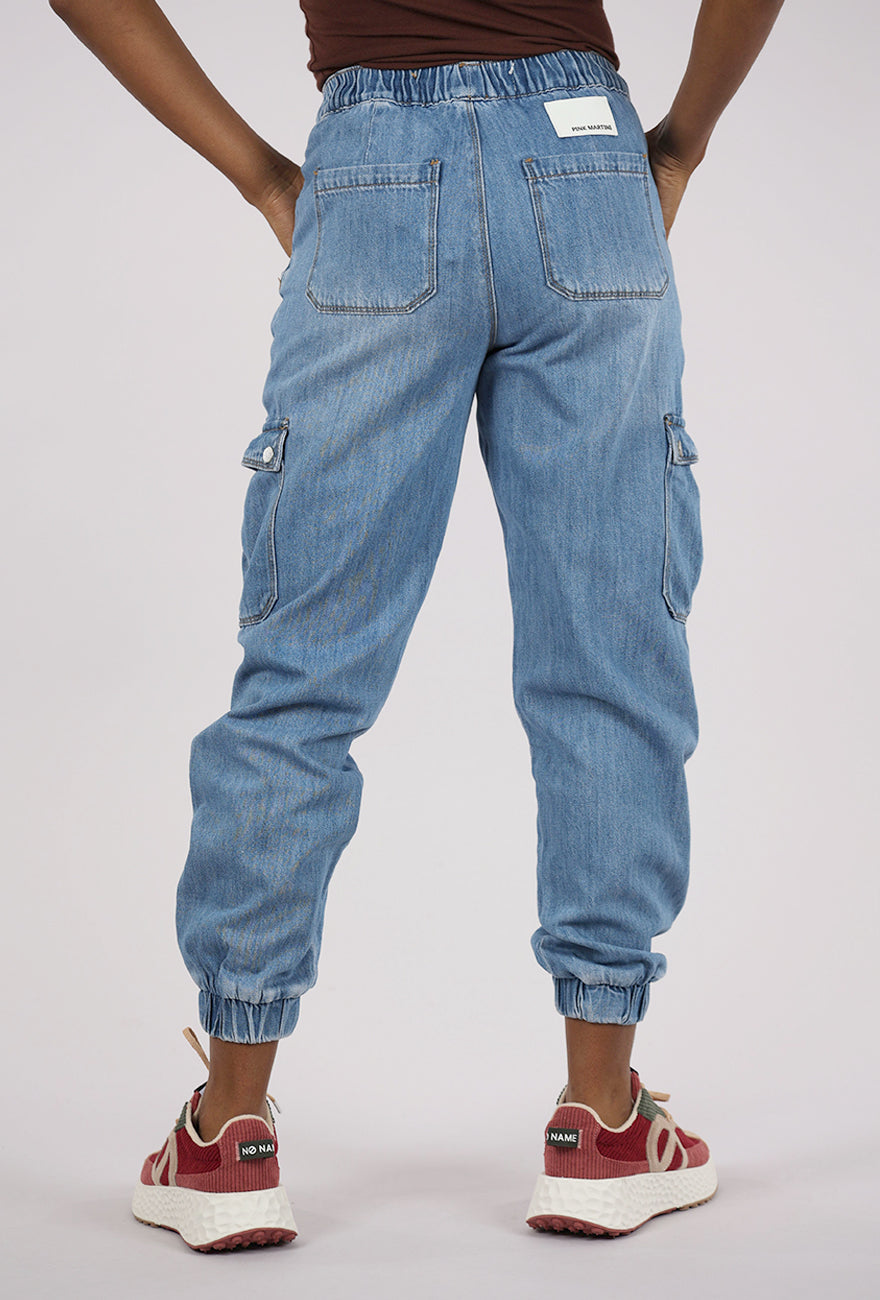 Pink Martini Simone Denim Jogger, Blue