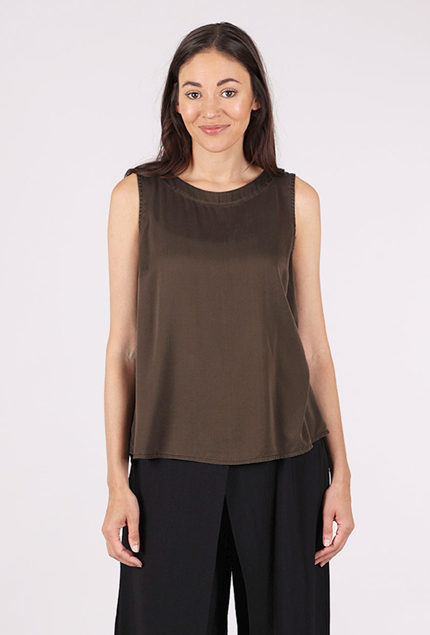 Grizas Heavy Silk Tank, Forest