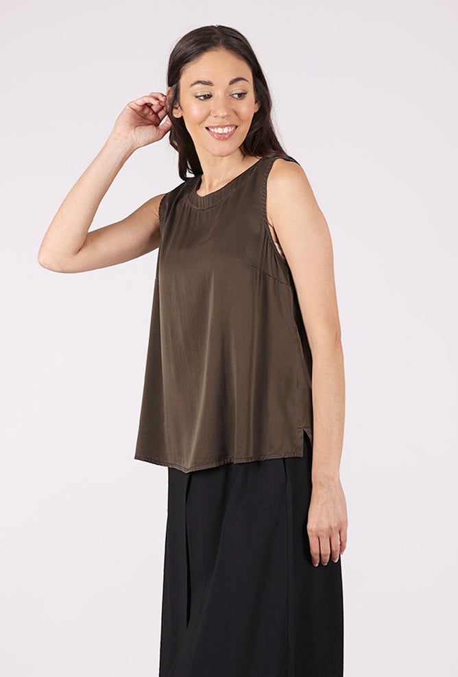 Grizas Heavy Silk Tank, Forest
