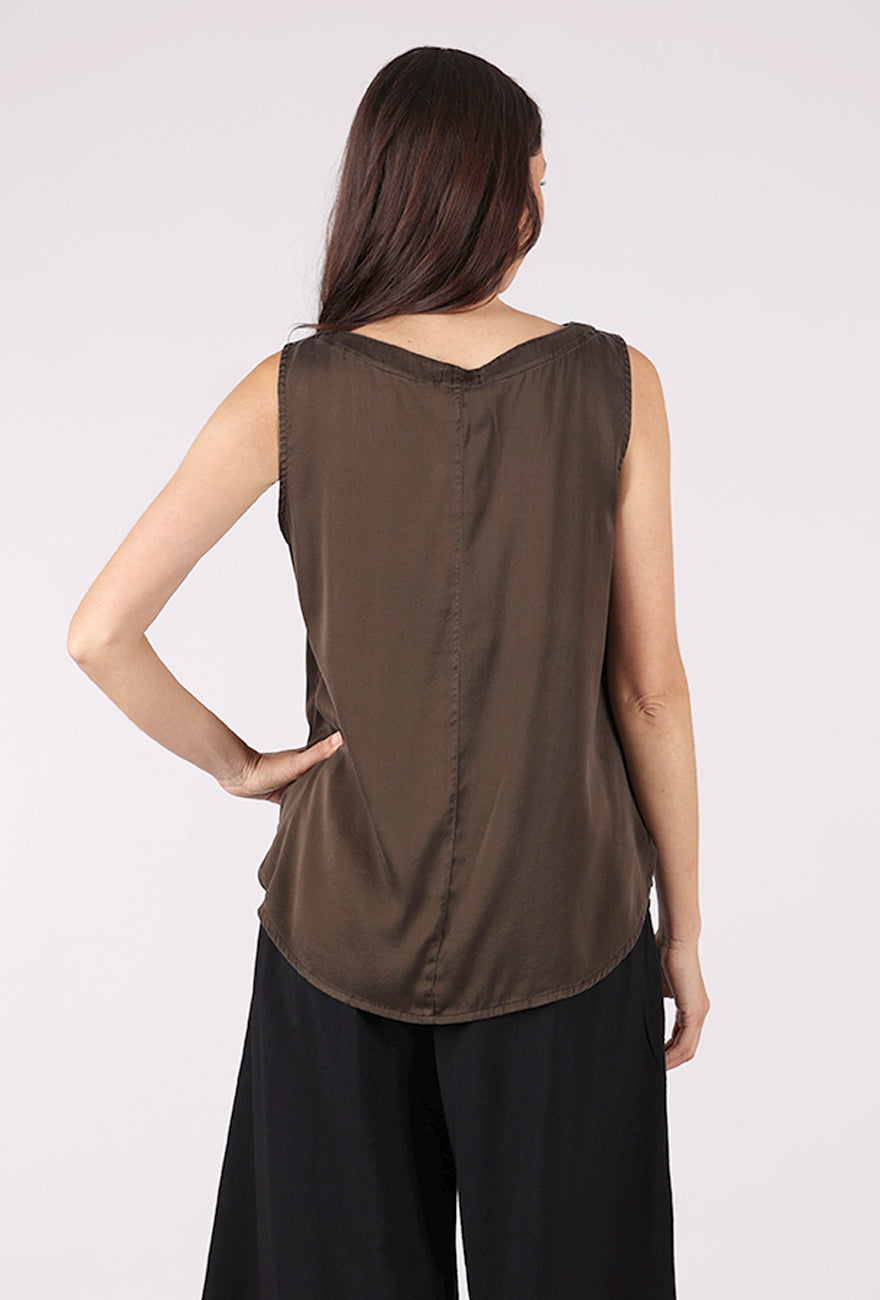 Grizas Heavy Silk Tank, Forest