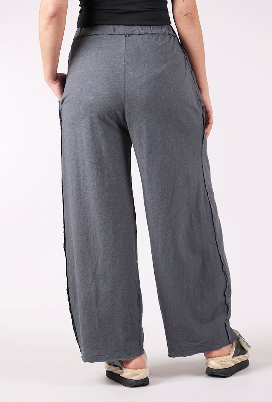 Cut Loose Inset Pleat Easy Pant, Gull
