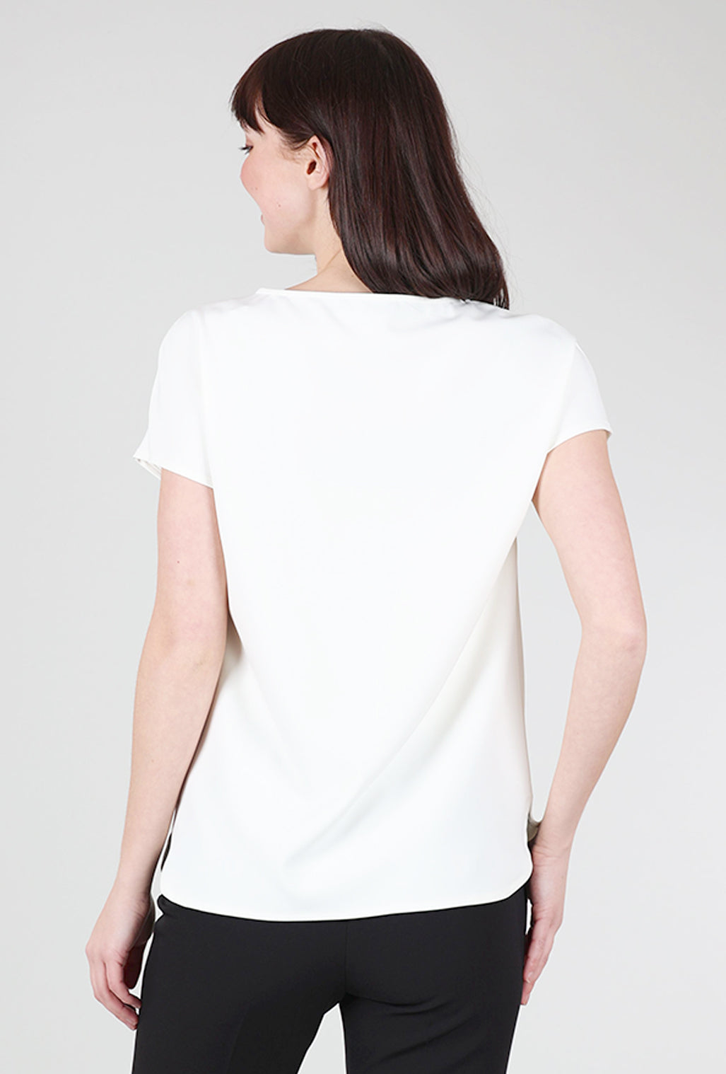 Estelle & Finn Simple Crepe Top, Ivory