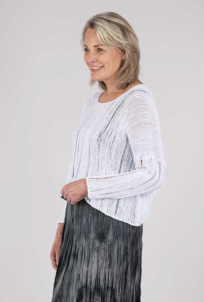 Studio B3 Brushetta Sweater, White
