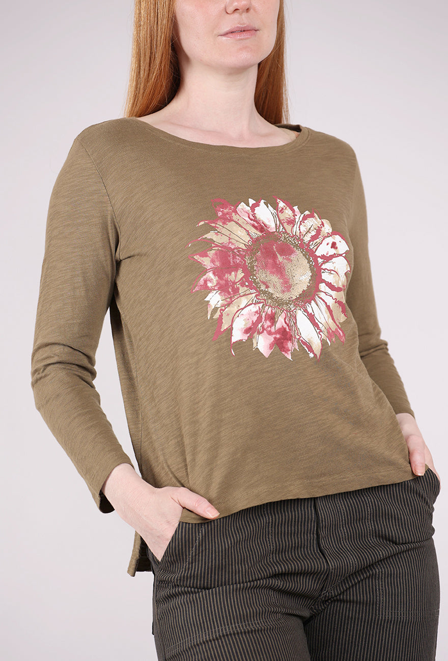 Escape by Habitat Destination Sunflower Boxy Tee, Willow