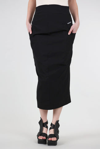 Rundholz Twill Tech Slim Skirt, Black 