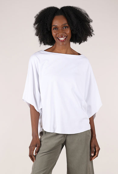 Planet Luxe Pima Cotton Bateau Tee, White