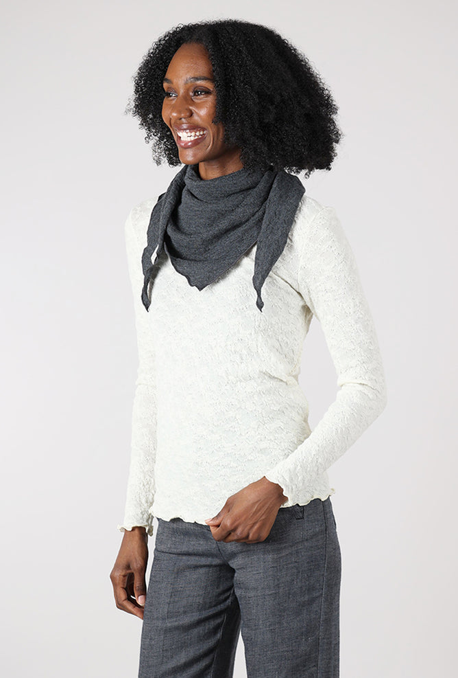 By Basics Bubble Wool Kerchief, Anthracite