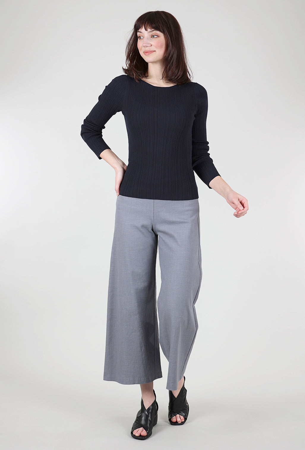 Margaret O'Leary Felicia Ribbed Crew, Navy