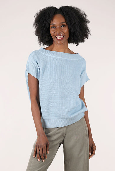Planet Square Thermal Knit Sweater Tee, Cameo