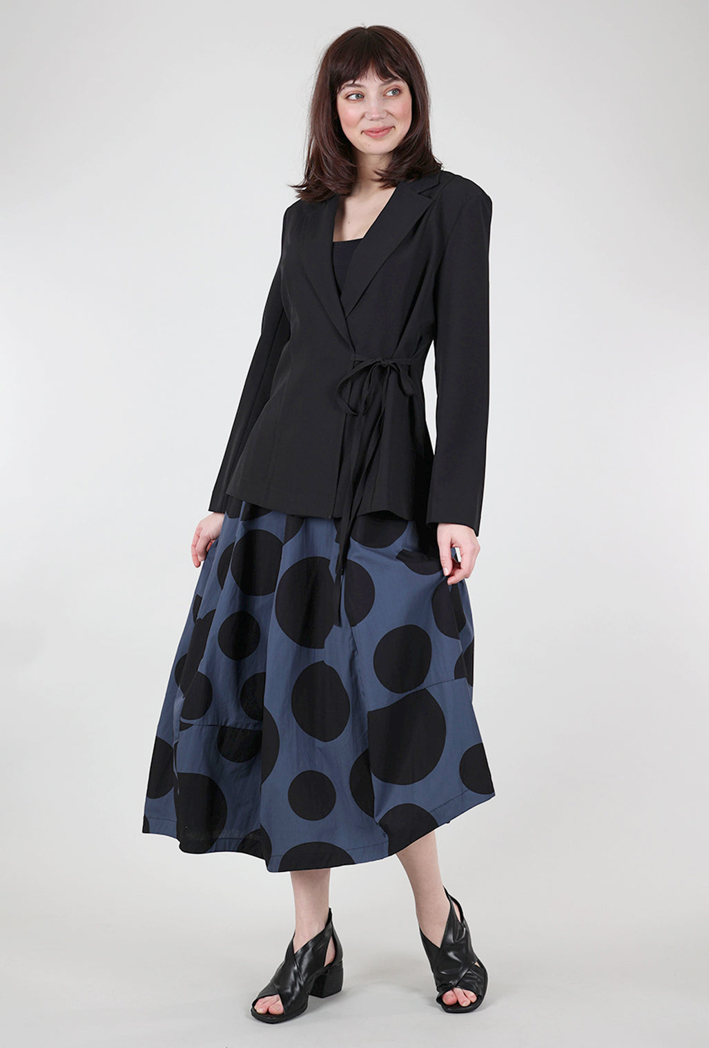 Estelle & Finn Crepe Tie Jacket, Black