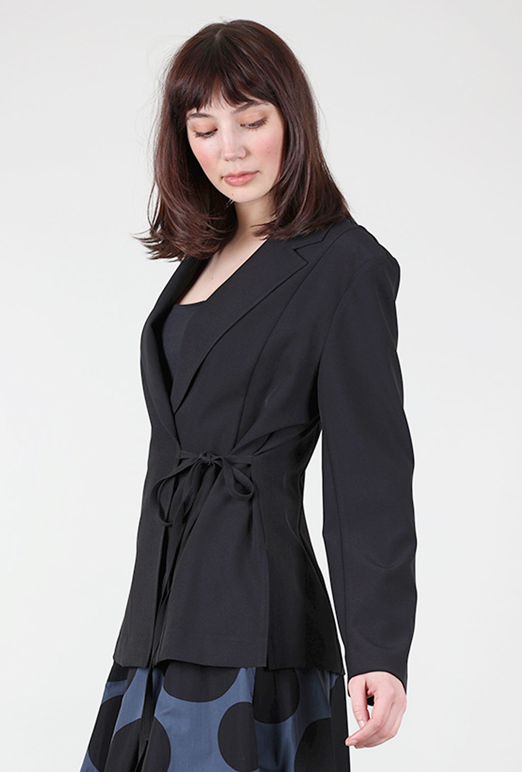 Estelle & Finn Crepe Tie Jacket, Black