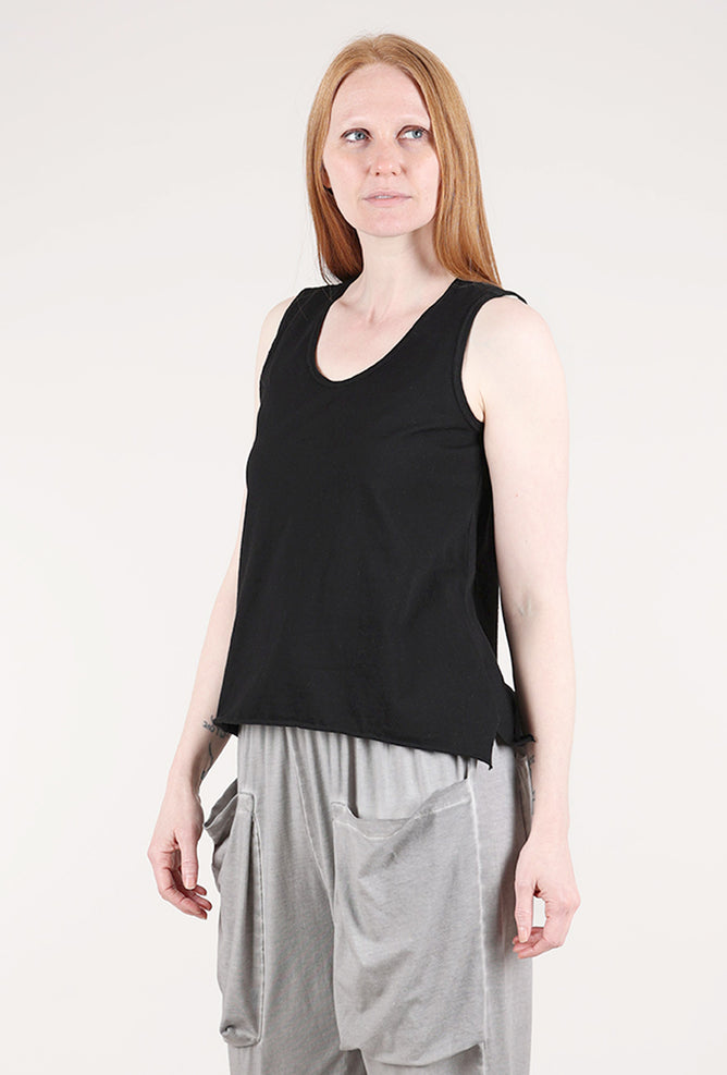 Cynthia Ashby Slim Knit Tank, Black
