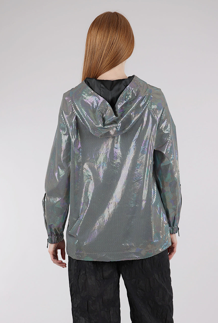 Nikki Jones Reflective Hooded Jacket, Silver