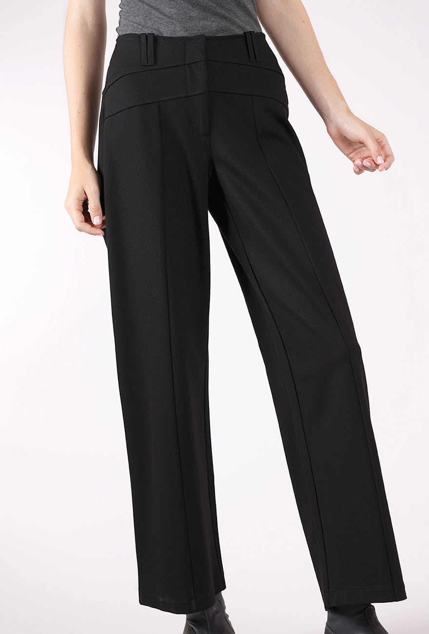 Olivia by Habitat Ponte Wide Leg Pant, Black