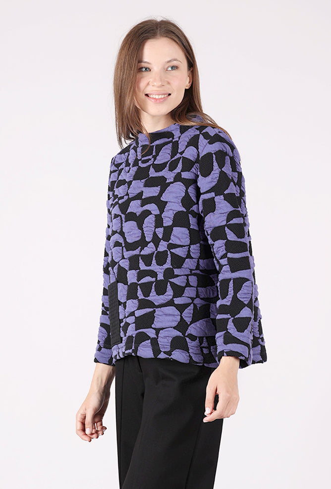Olivia by Habitat Nouveau Knit Picasso Pullover, Dusk