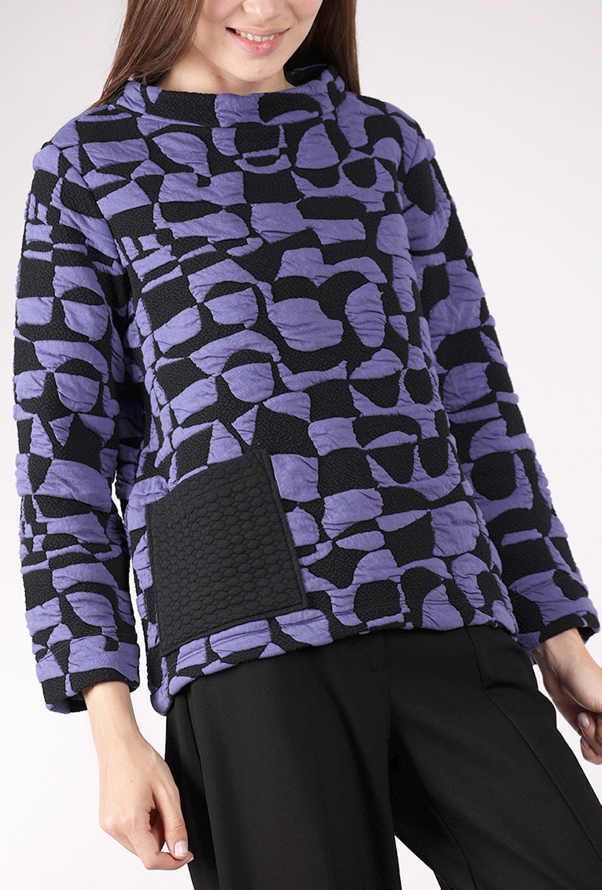 Olivia by Habitat Nouveau Knit Picasso Pullover, Dusk