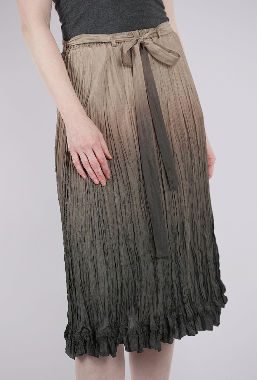 Viviana Uchitel Hand-Dyed Silk Skirt, Oxide
