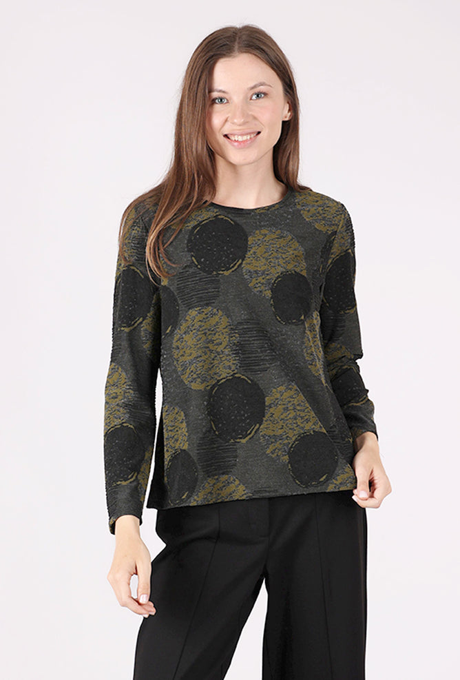 Olivia by Habitat Novelty Knits Spotlight Easy Top, Nutria