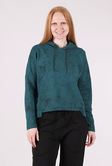 Grizas Favorite Swing Hoodie, Teal Crackle