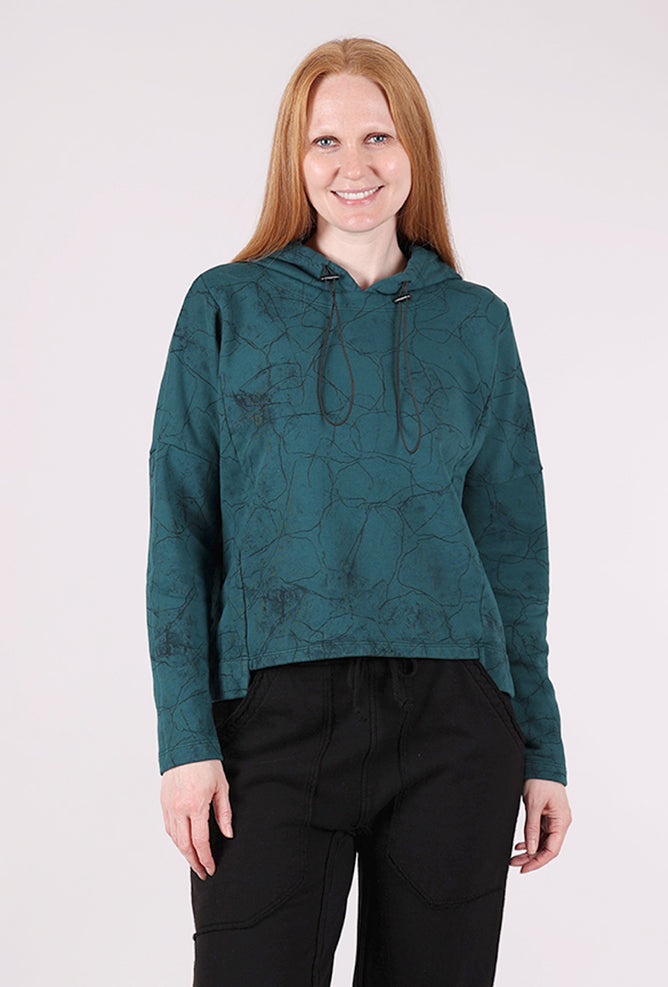 Grizas Favorite Swing Hoodie, Teal Crackle