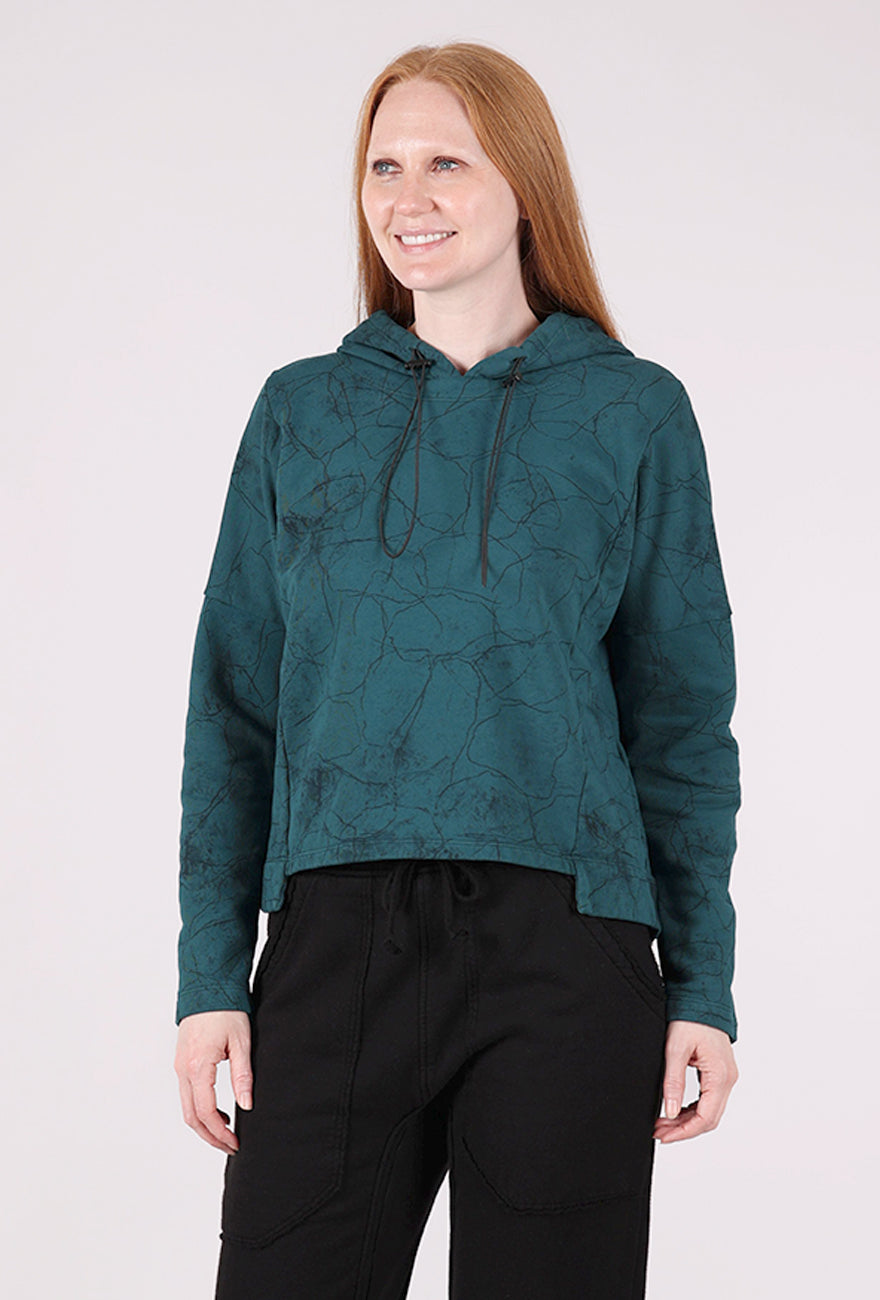 Grizas Favorite Swing Hoodie, Teal Crackle