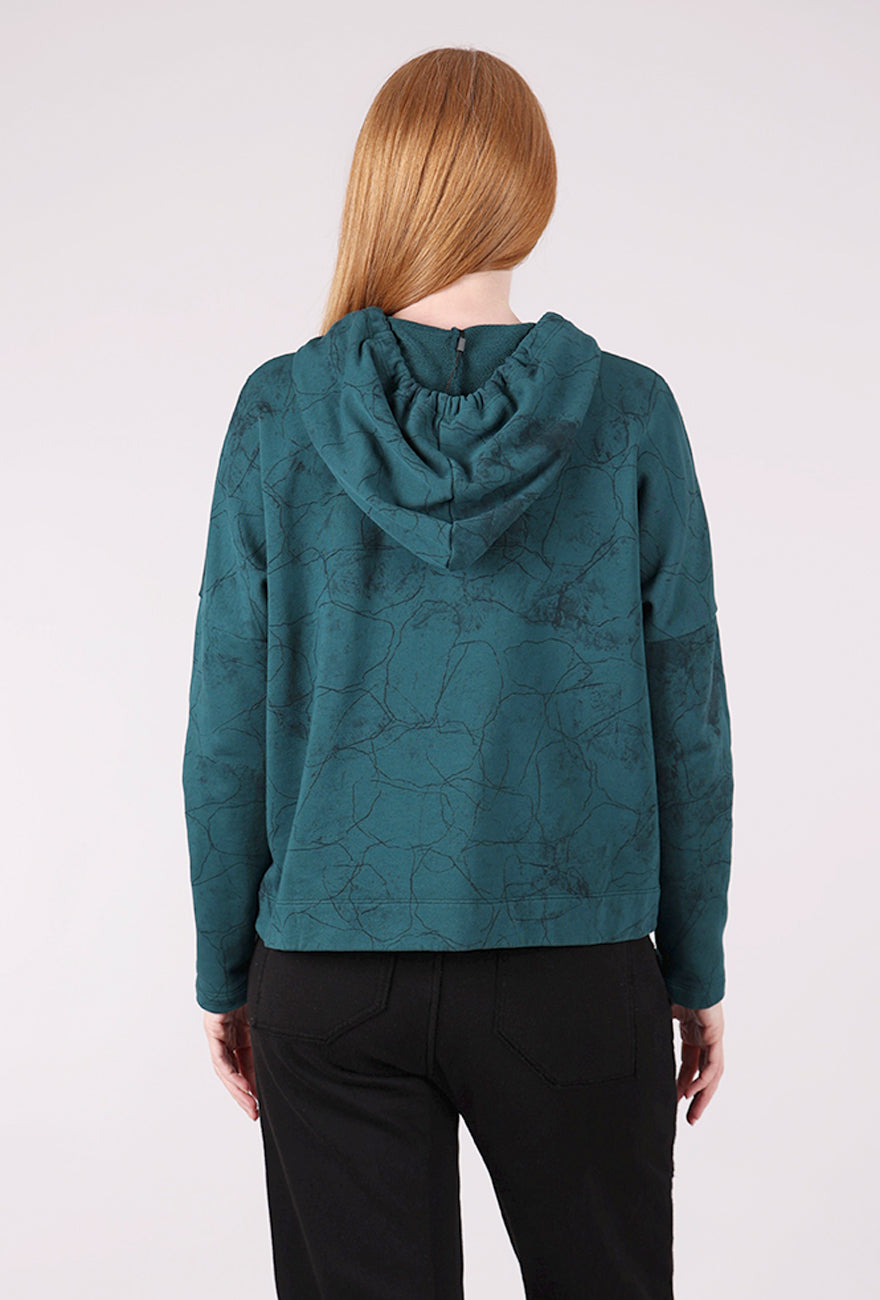 Grizas Favorite Swing Hoodie, Teal Crackle