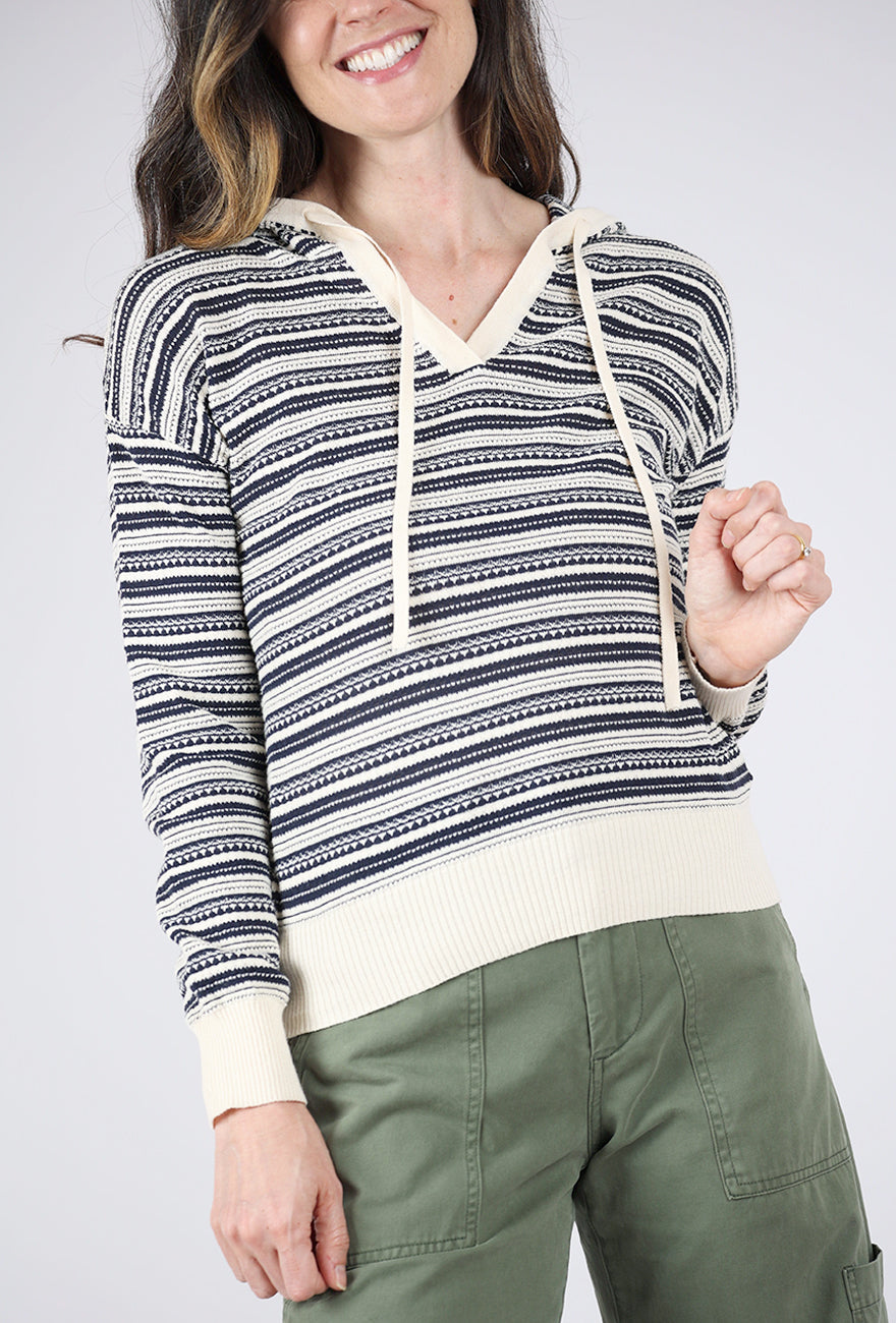 Hem & Thread Summer Sweater Hoodie, Navy