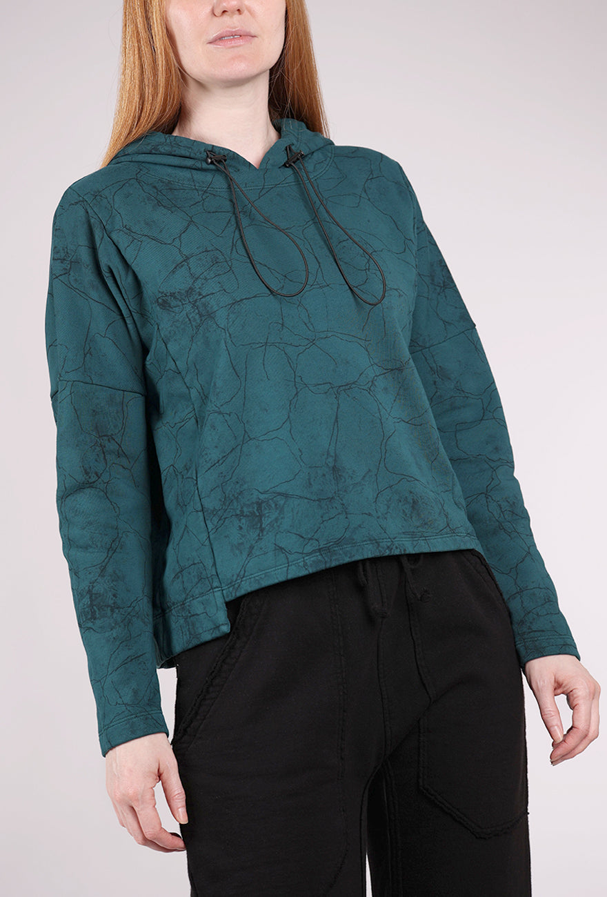 Grizas Favorite Swing Hoodie, Teal Crackle