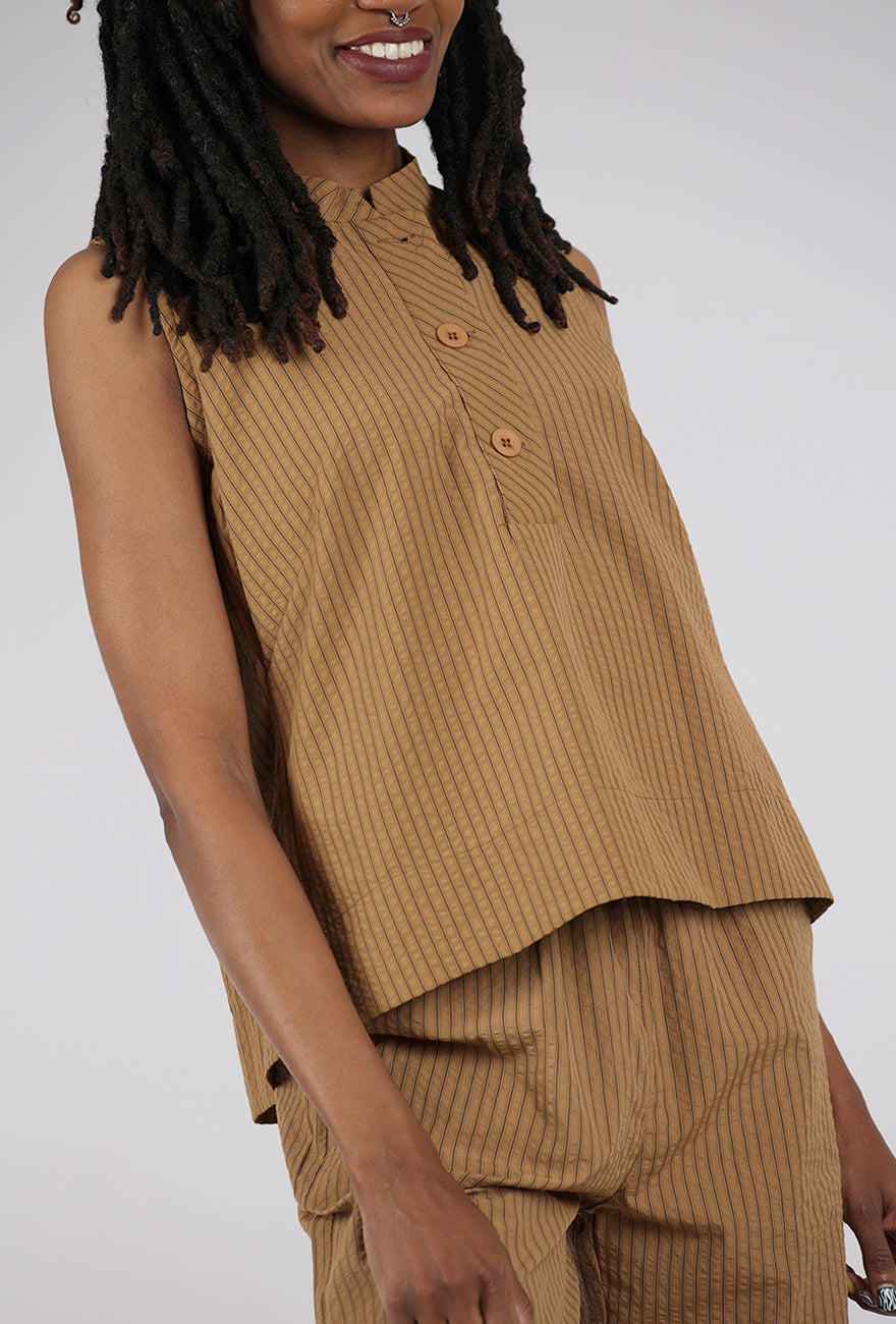 Gershon Bram Mercedes Top, Brown