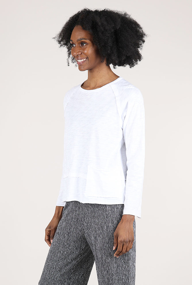 Escape by Habitat Cotton Slub Pocket Pullover, White