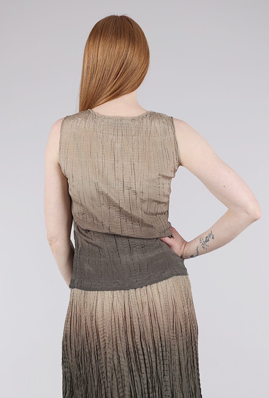Viviana Uchitel Hand-Dyed Silk Shell, Oxide