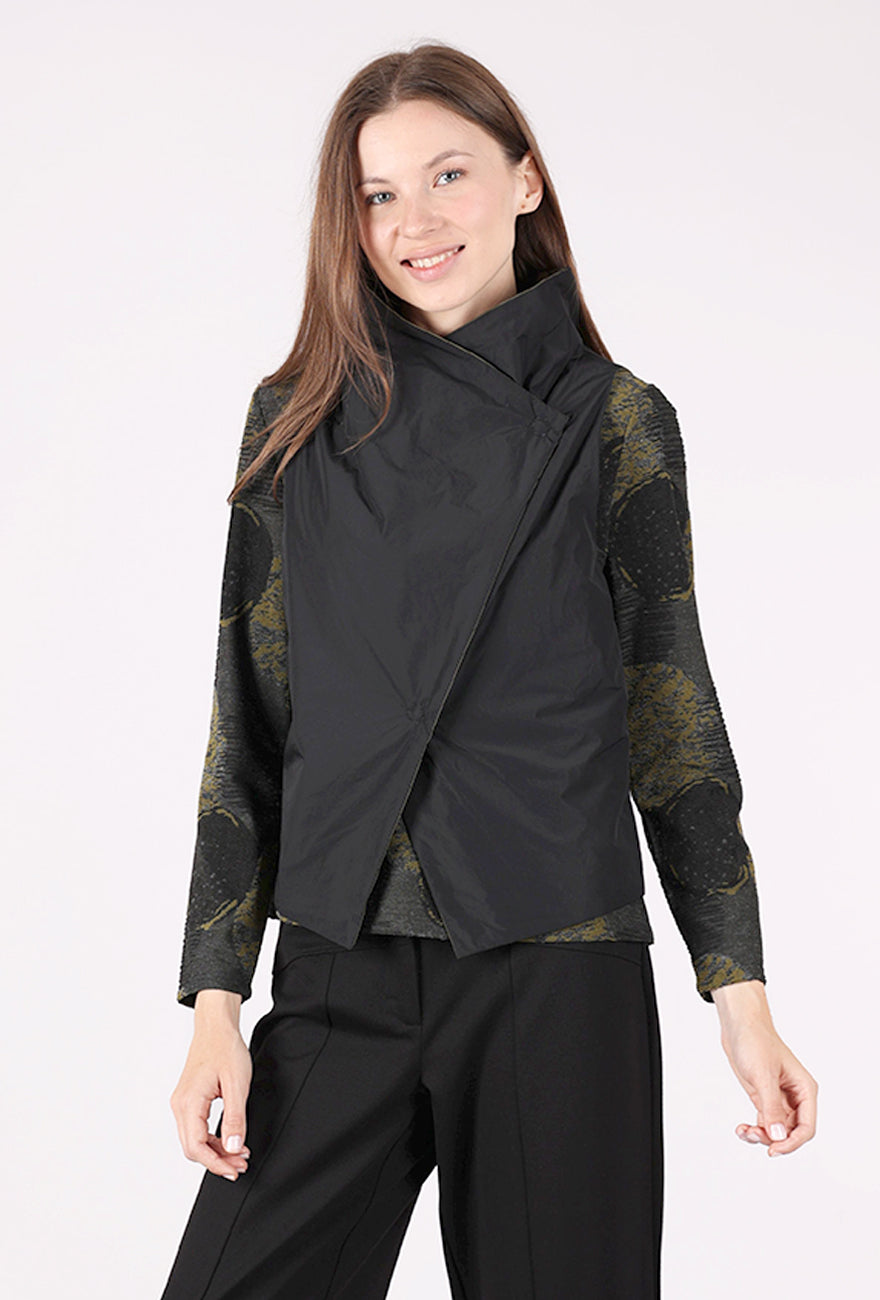 Olivia by Habitat Two Tone Taffeta Out & About Vest, Moss