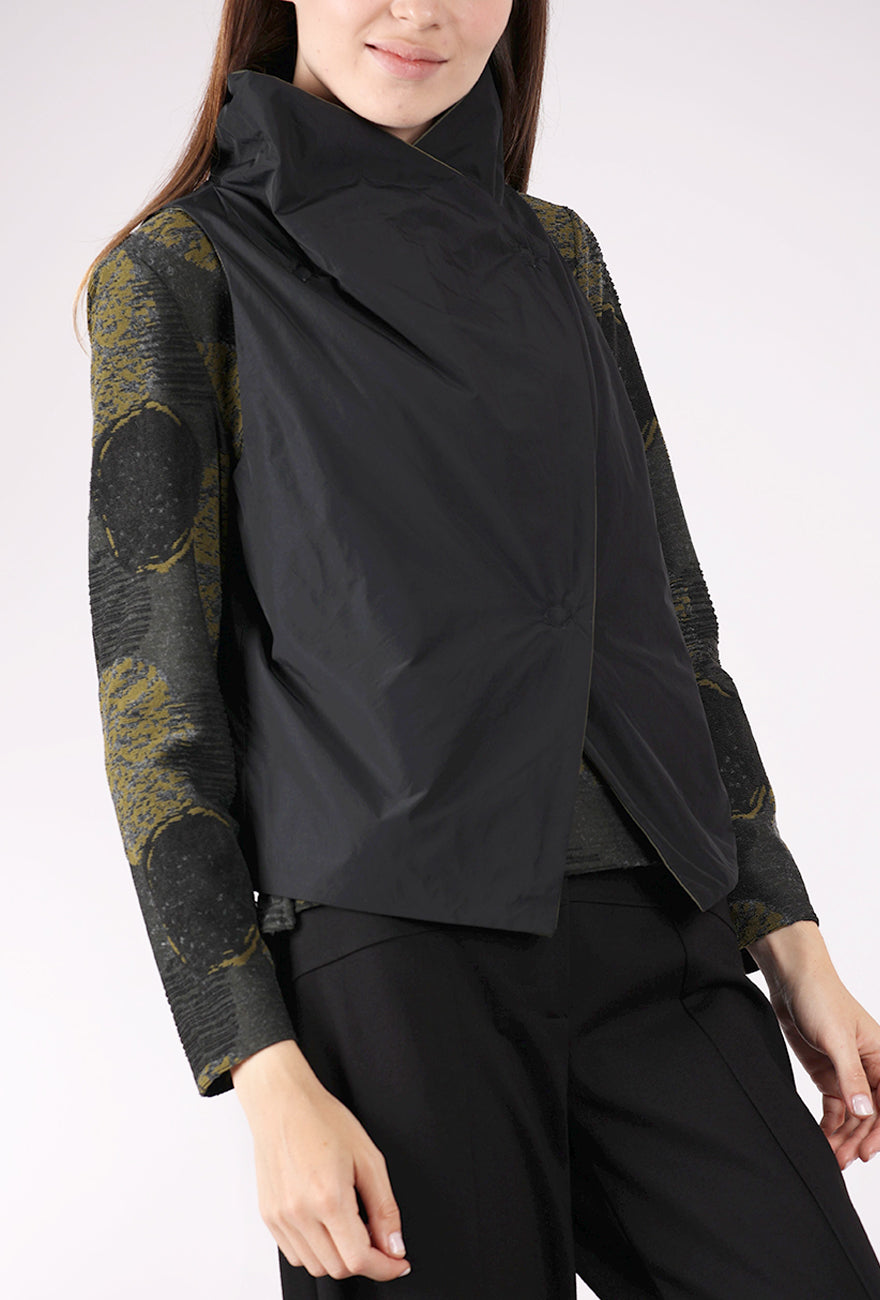 Olivia by Habitat Two Tone Taffeta Out & About Vest, Moss