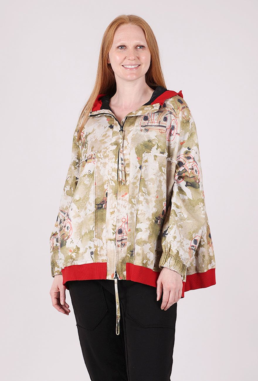 Grizas Urban Camo Swing Jacket, Fern/Red