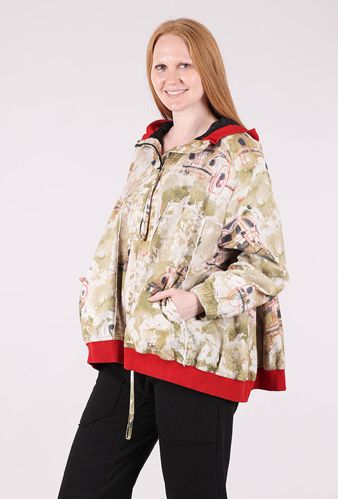 Grizas Urban Camo Swing Jacket, Fern/Red